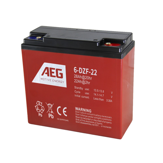AEG 6-DZF-22-AG LEAD ACID 12V/22AH