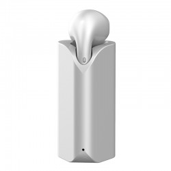 Wireless K60 Collar Clip On Lotus Single EarBuds Handsfree Earphone (OEM) - White Wireless K60 Collar Clip On Lotus Single EarBuds Handsfree Earphone (OEM) - White