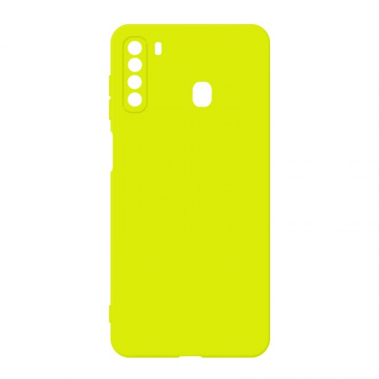 Θήκη Σιλικόνης Soft TPU Colorfull For SAMSUNG GALAXY A21 - Yellow