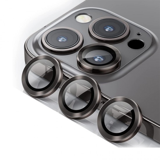 Προστασία Κάμερας Κινητών 3-σε-1 Tempered Glass for iPhone 14 Pro / 14 Pro Max Black