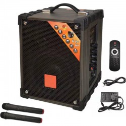 Σύστημα Karaoke με Ασύρματα Μικρόφωνα J106 σε Χρώμα Μαύρο