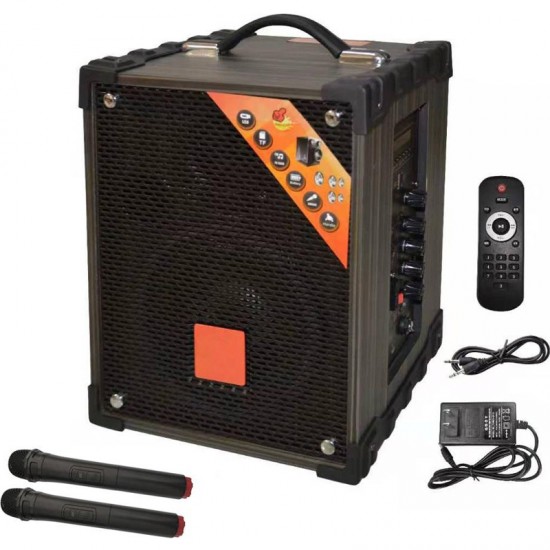 Σύστημα Karaoke με Ασύρματα Μικρόφωνα J106 σε Χρώμα Μαύρο