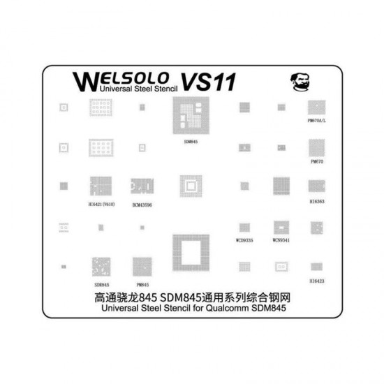 Welsolo VS11 Universal Steel Stencil For Qualcomm SDM845