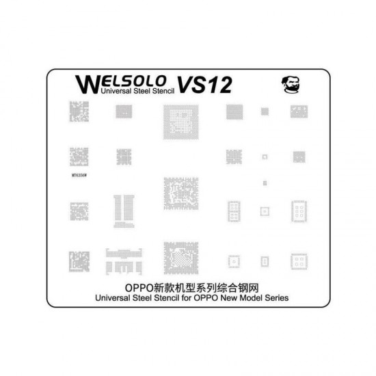Welsolo VS12 Universal Steel Stencil For Oppo New Model Series