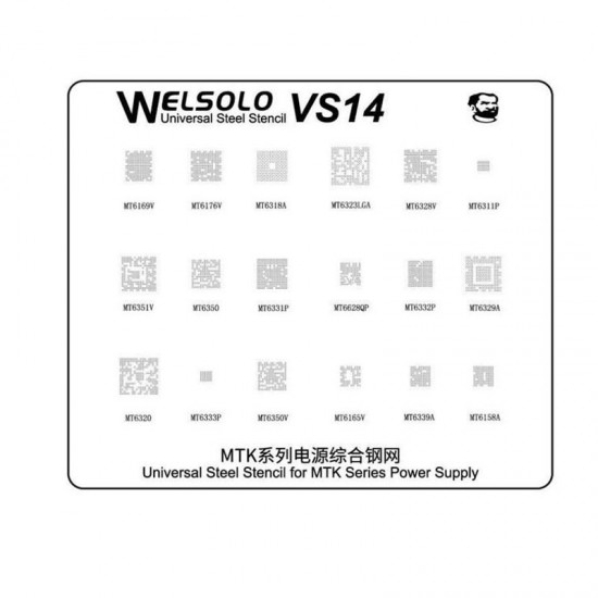 Welsolo VS14 Universal Steel Stencil For MTK Series Power Supply