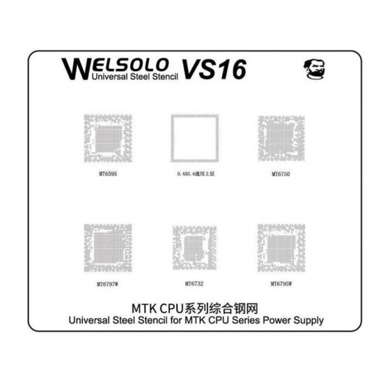 Welsolo VS16 Universal Steel Stencil For MTK CPU Series Power Supply
