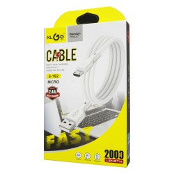 KLGO S182 Micro USB V8 2m Fast Mobile Charging Cable 2.4A KLGO S182 Micro USB V8 2m Fast Mobile Charging Cable 2.4A