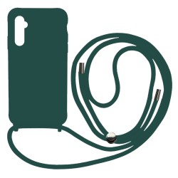 Liquid Back Cover Σιλικόνης με Κορδόνι Για (Samsung Galaxy A13 5G ) - Σκούρο Πράσινο Liquid Back Cover Σιλικόνης με Κορδόνι Για (Samsung Galaxy A13 5G ) - Σκούρο Πράσινο