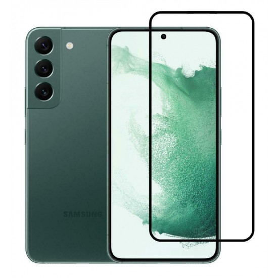 OEM FULL GLUE FULL FACE TEMPERED GLASS FOR SAMSUNG GALAXY S22 PLUS - BLACK